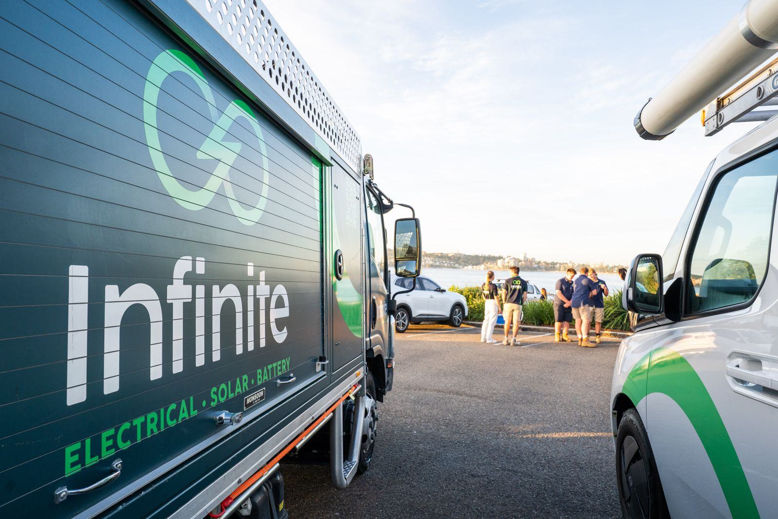 Infinite Electrical & Solar truck at Freshwater Headland