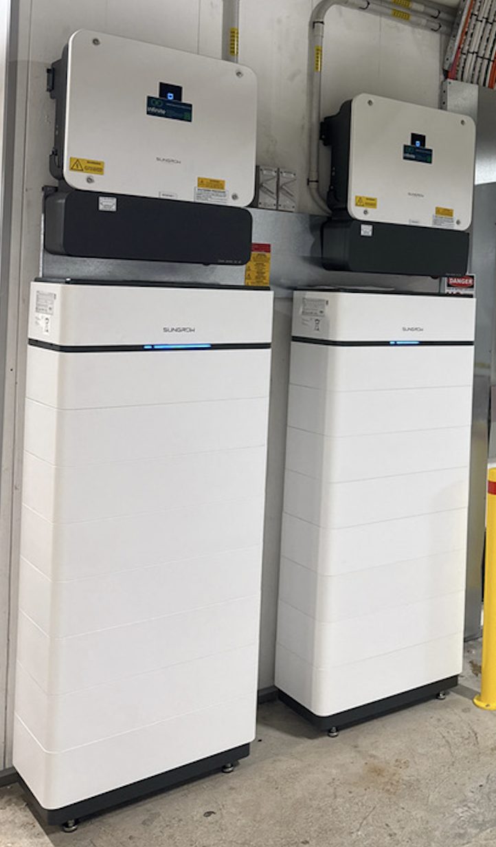 Sungrow SBH high-capacity modular home batteries installed side by side by Infinite Electrical & Solar